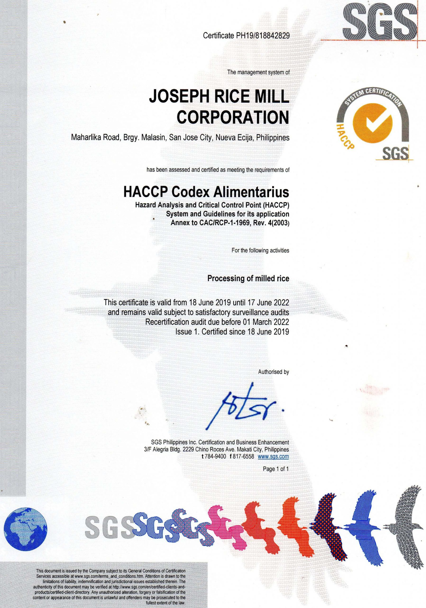 Certificate